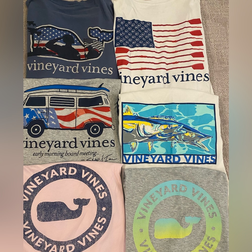 6 GUC Vineyard Vines tee shirts